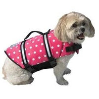 Paws Aboard Doggy Life Jacket Large Pink Polka Dot
