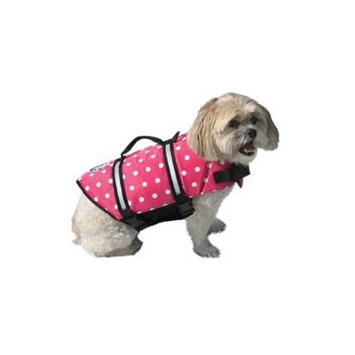 Paws Aboard Doggy Life Jacket Large Pink Polka Dot