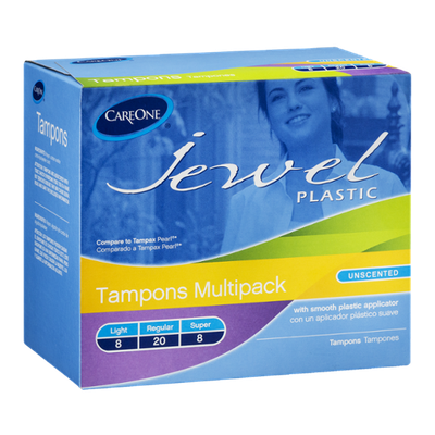 CareOne Jewel Plastic Tampons Multipack Unscented - 36 CT