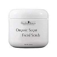 Dazzler Beauty Organic Sugar Facial Scrub - Exfoliates & Smooths Skin - Ideal Cleaning Solution for Dry or Dull Skin - For All Skin Types - 4.0 oz/120 ml