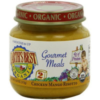 Earth's Best Organic 2nd Gourmet Meals, Chicken Mango Risotto, 4 Ounce Jars (Pack of 12)
