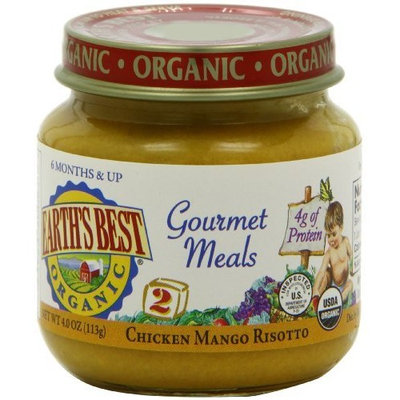 Earth's Best Organic 2nd Gourmet Meals, Chicken Mango Risotto, 4 Ounce Jars (Pack of 12)