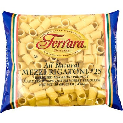 Ferara Ferrara Pasta, Rigatoni, 16 Ounce (Pack of 20)