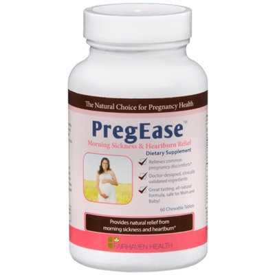Fairhaven Health PregEase Morning Sickness & Heartburn Relief, Chewable Tablets, 60 ea