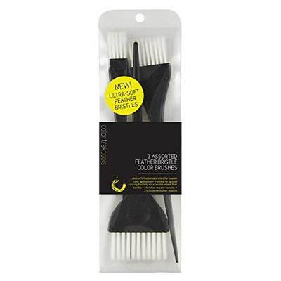 ColorTrak Assorted Size Feather Bristle Hair Color Brushes
