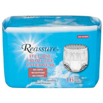 Deepsouth Packing Co.inc. Reassure Full Rise Ultra Protective Underwear, Bag of 18, Medium
