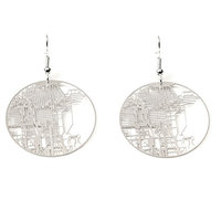 Chicago Earrings - Urban Gridded Jewelry Collection by Aminimal