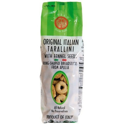 La Piana Original Italian Tarallini With Fennel Seeds, 8.8-Ounce Bags (Pack of 4)