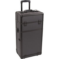 Sunrise Interchangeable 2-in-1 Pro Rolling Cosmetic Makeup Artists Train Case Sliding Tray