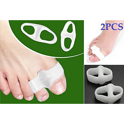 Cerkos Gel Toe Separators Straightener Bunion Protector Corrector for Improving Foot Strength and Balance (2 pcs)