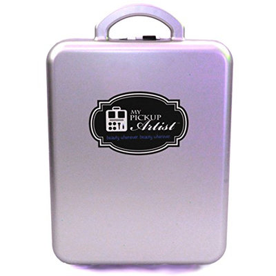 My Pick Up Artist Classic Case - Compact Portable Beauty & Make-Up Organizer for Travel - Holds Up to 30 Pieces - Starlight Silver