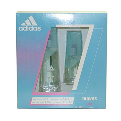 Adidas Moves for Women Gift Set (Eau De Toliette Spray 1.0 ounce Plus Eau De Toilette Spray 0.5 ounce)