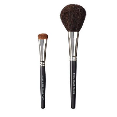 VEGAN LOVE The Chisel Collection Make Up Brush Set (Super Deluxe Fluff Chisel Deluxe Powder)