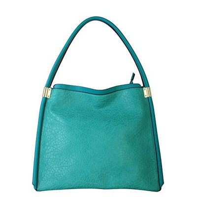 Diophy Womens Fashion Faux Leather Top Zipper Shoulder Bag Handbag OS-2986 Green