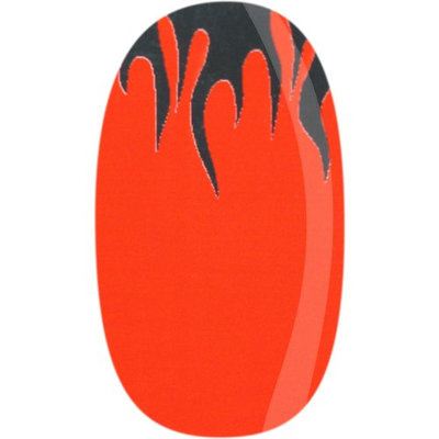 Skinz Nail Decals 24 Count Red with Silver Flames
