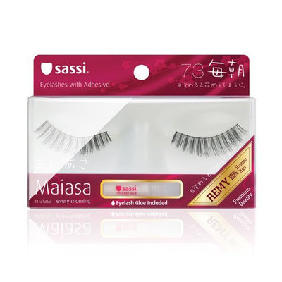 Sassi 803-073 Maiasa 100% Remy Human Hair Eyelashes Black