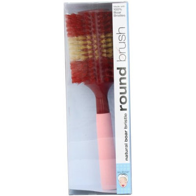 Bath Accessories Hair Brush Natural Boar 3.5 Inch Round Stripe