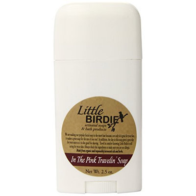Little Birdie In The Pink Travel Soap with Pink Kaolin Clay and Dial Up Container