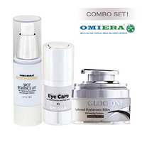 Anti-Wrinkle Cream Glocione (1.0 fl oz) + Dark Circle Eye Cream llumizone (0.5 fl oz) + Dark Spots Corrector Glocione (1.0 fl oz) Anti Aging Products By Omiera Labs