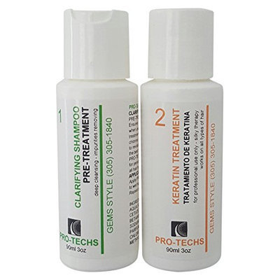 PRO-TECHS BRAZILIAN KERATIN Strong For All type of hair + Clarifying Shampoo 3 oz