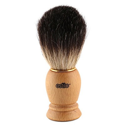 Estilo Pure Badger Hair Shaving Brush with Beech Wooden Handle