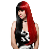 Mix Red and Black Wig
