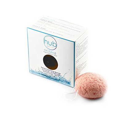 The Best Facial Cleanser Konjac Sponge - HUB Skin Care Ocean5 Pink with Konjac Fibre & Cherry Powder- 100% Natural & Organic ...