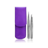 Tweezerman Professional Petite Set Slant and Point In A Leather Case