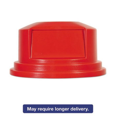 Box Partners RUB127D 55 Gallon Brute Container Domed Lid Red