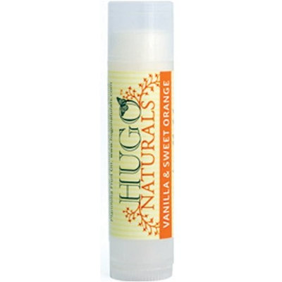 Hugo Naturals Lip Balm, Vanilla & Sweet Orange , .15-Ounce Units (Pack of 6)