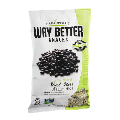 Simply Sprouted Way Better Snacks Simply Beyond Black Bean Tortilla Chips