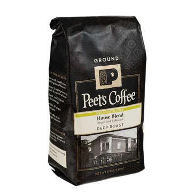Peet's Coffee Decaffeinated House Blend Deep Roast Ground Coffee