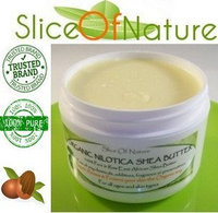 Slice Of Nature Shea Butter Organic USDA Certified Rare Nilotica East African Shea Butter Raw Unrefined Pure use for Face Hair Body make Shea Body Butter Lotion Soap DIY Cream 8 ounces