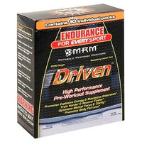 MRM Driven High Performance Pre-Workout Supplement, Raspberry Lemon Tart , Individual Packets (Pack of 10)