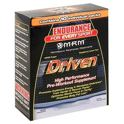 MRM Driven High Performance Pre-Workout Supplement, Raspberry Lemon Tart , Individual Packets (Pack of 10)
