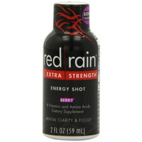Red Rain Energy Shot, Extra Strength, Berry Flavor, 2-Ounce Bottles (Pack of 12)