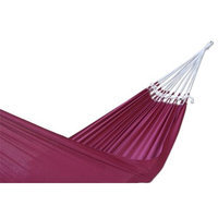 NOVICA Cotton hammock, 'Ipanema Wine' (single) - Fair Trade Cotton Solid Burgundy Hammoc