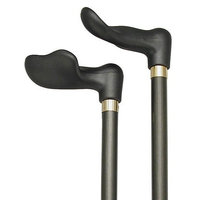 King Of Canes Soft Touch Palm Grip Cane Dark Silver/Black,Grey Handle -Affordable Gift! Item #DHAR-9787700