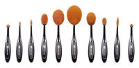LetsBeeCool® 10 Pcs Soft Oval Toothbrush Makeup Brush Set