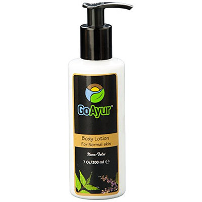 GoAyur Neem Tulsi Ayurvedic Body Lotion - 7 oz. Insta Hydrating Normal skin moisturizer and Natural Body lotion