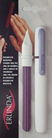 Budd Leather Nailmaid White Line Ceramic Nail File with Grey Clip