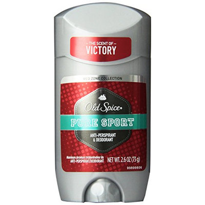 Old Spice Red Zone Collection Invisible Solid Pure Sport Scent Men's Anti-Perspirant & Deodorant 2.6 Oz (Pack of 6)