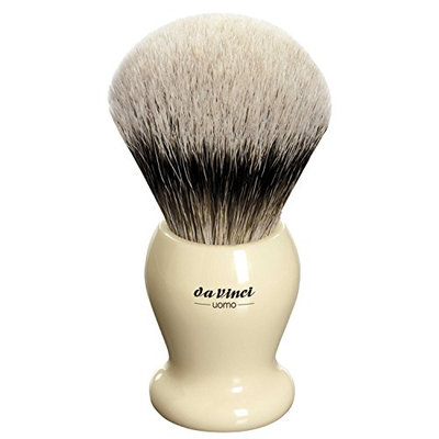 Da Vinci Series 291 Uomo Shaving Brush Silvertip Badger Ivory Color Handle