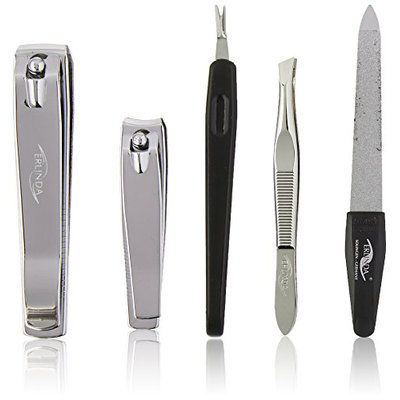 Budd Leather Company Men's Solingen Chrome 5 Piece Manicure Set