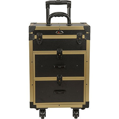 Sunrise C6029 Professional Beauty 4 Wheels Rolling Nail Makeup Artist Storage Train Case