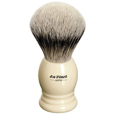 Da Vinci Series 298 Uomo Shaving Brush Silvertip Badger Hair Ringed Handle