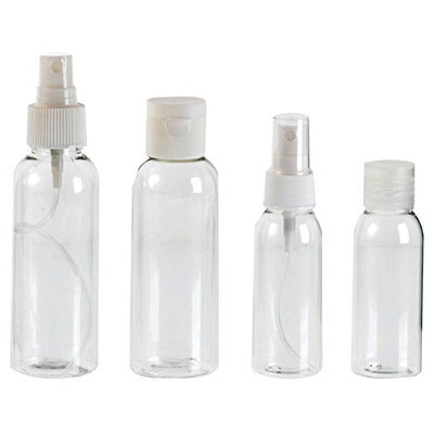 Danielle 4 Piece Beauty Travel Bottle Set with Bag