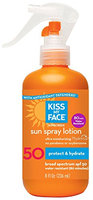 Kiss My Face Sun Spray Natural Sunscreen Lotion With Hydresia SPF 50 Sunblock
