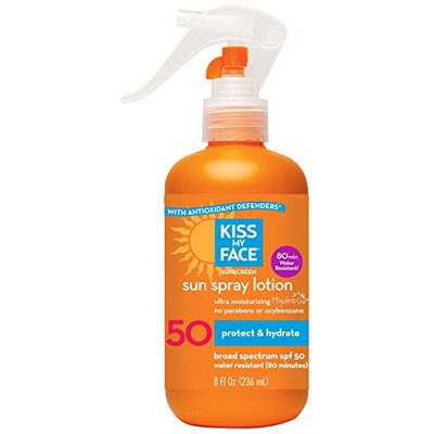 Kiss My Face Sun Spray Natural Sunscreen Lotion With Hydresia SPF 50 Sunblock