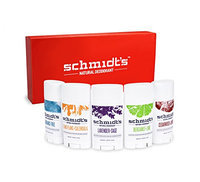Schmidt's Natural Deodorant Deluxe 5-Pack Sticks Gift Box - Aluminum-free - Odor and Wetness Protection